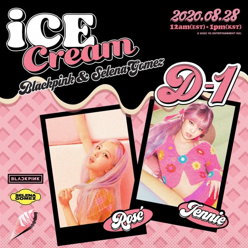 [정보/소식] 🍦SELPINK🍦 Ice Cream D-1 블랙핑크티저🖤💖 | 인스티즈