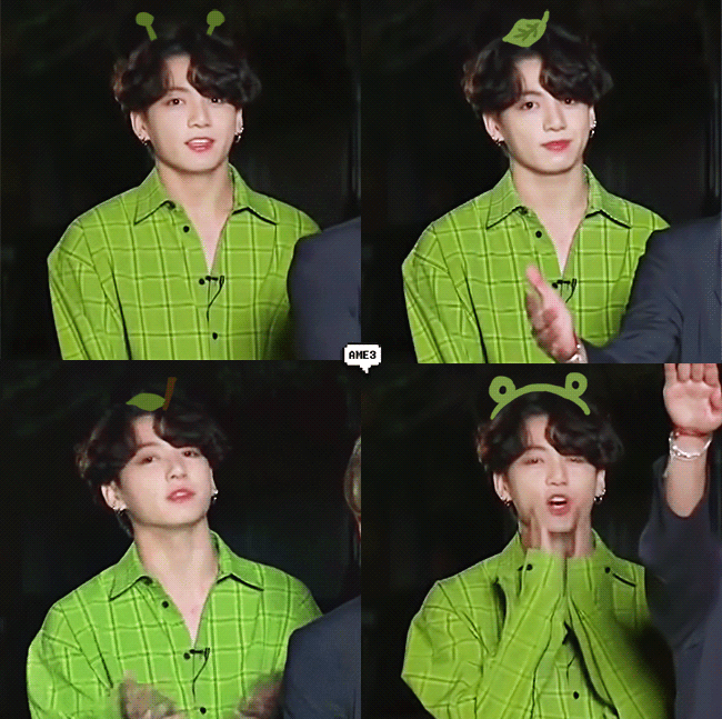 정국이 이 옷 진짜 너무 귀엽다..💚 뇌절하는 팬들이 이해가 가... | 인스티즈