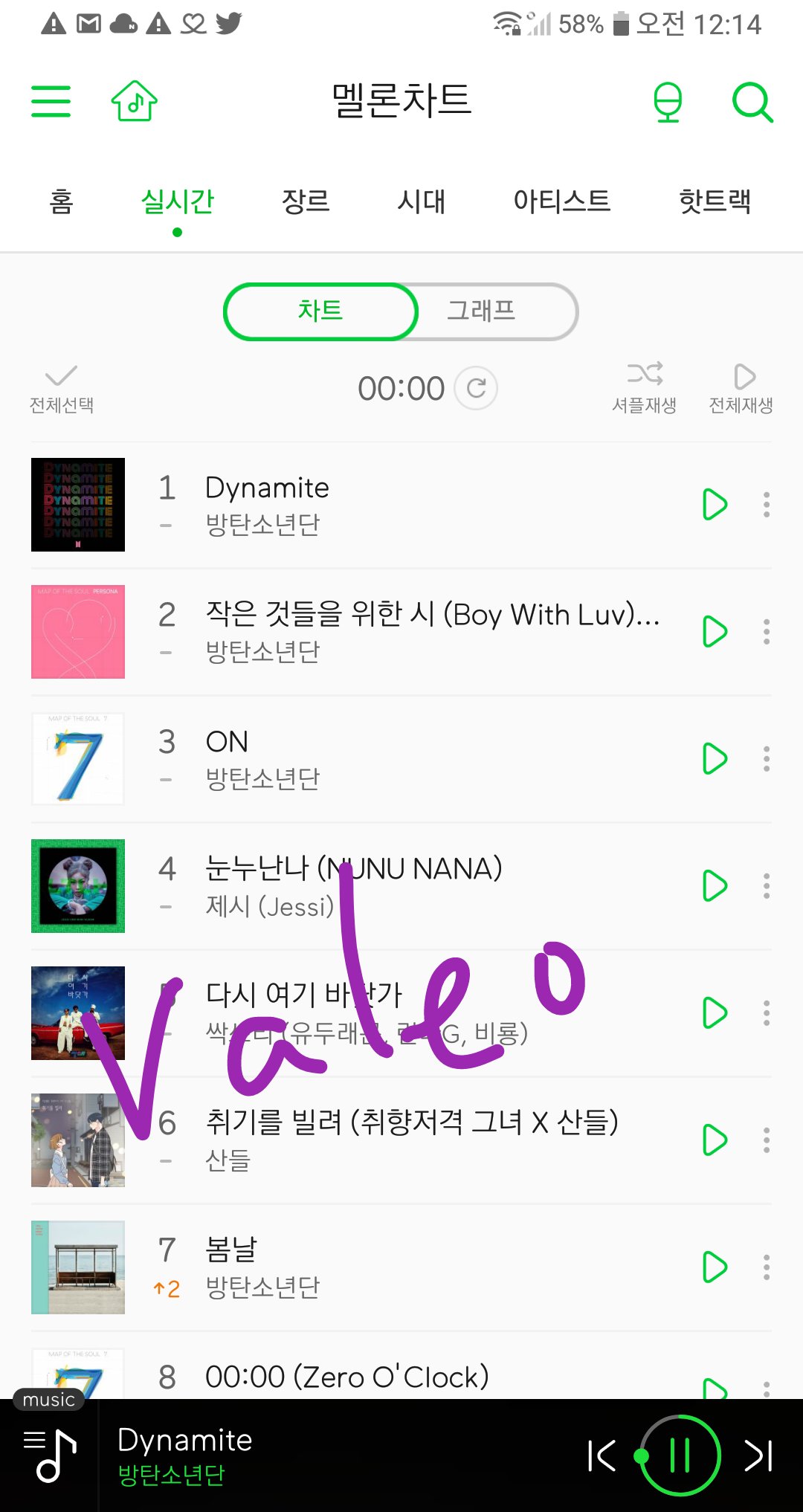 혹시 멜론 실시간 차트 보이는 익?? | 인스티즈