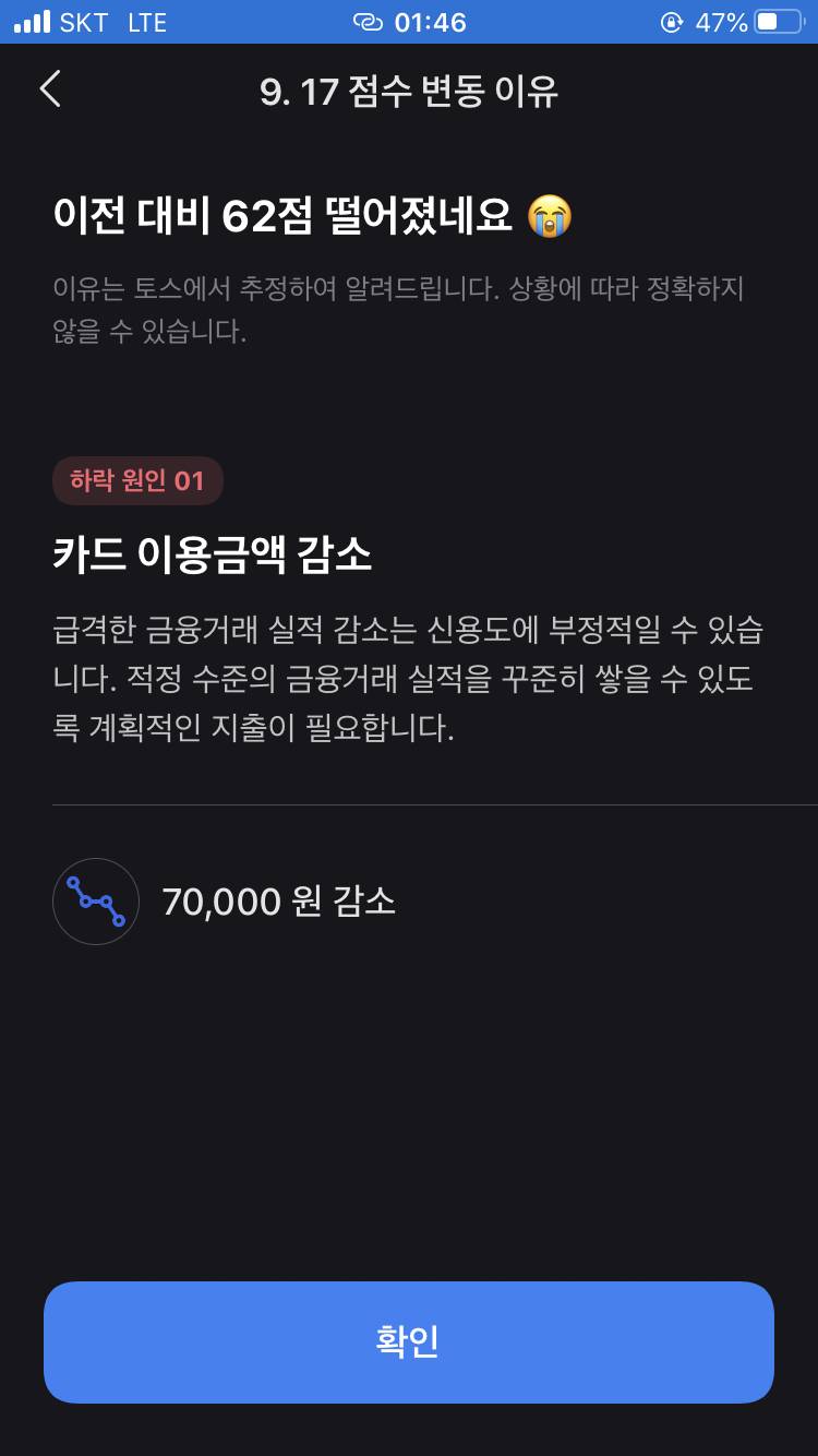 카드 저번달 보다 덜 썼다고 신용등급이 내려가? | 인스티즈