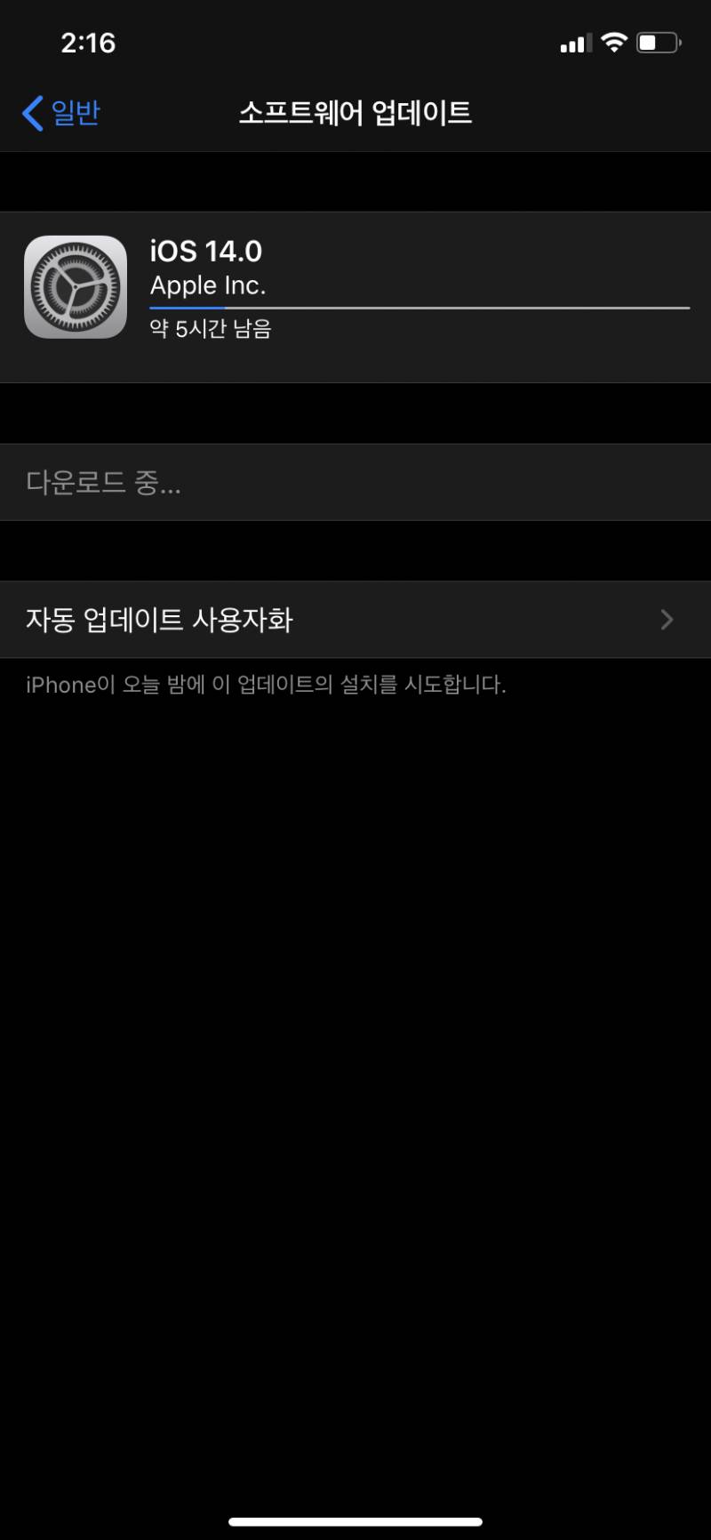 ios14 업데이트 말구 다운받을 때 시간 얼마나 걸렸어? | 인스티즈