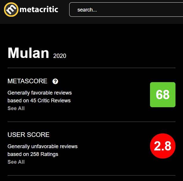 뮬란 평론가평은 좋은거 진짜 이상해ㅋㅋㅋㅋ | 인스티즈