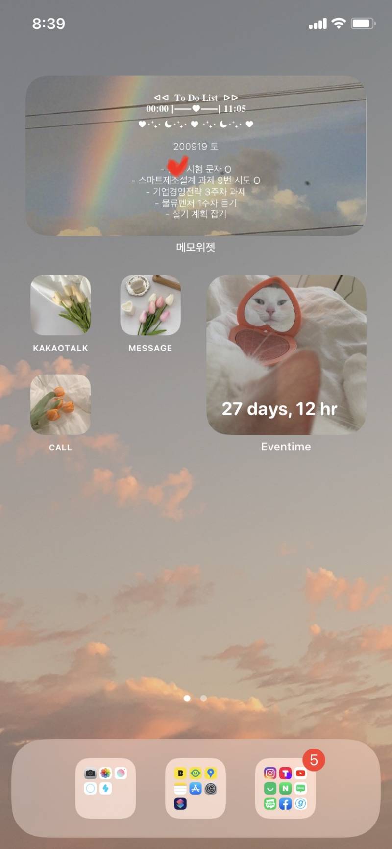 나도 아이폰 홈 꾸민거✨ | 인스티즈
