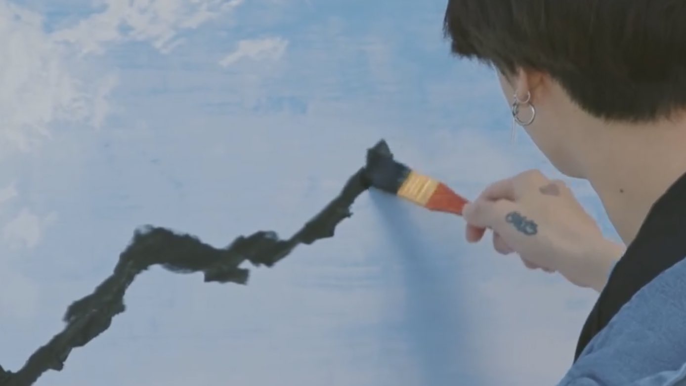 정국 그림 그리는 과정 좀 봐 이게 천재 아니면 뭐란말임 ㅠ | 인스티즈