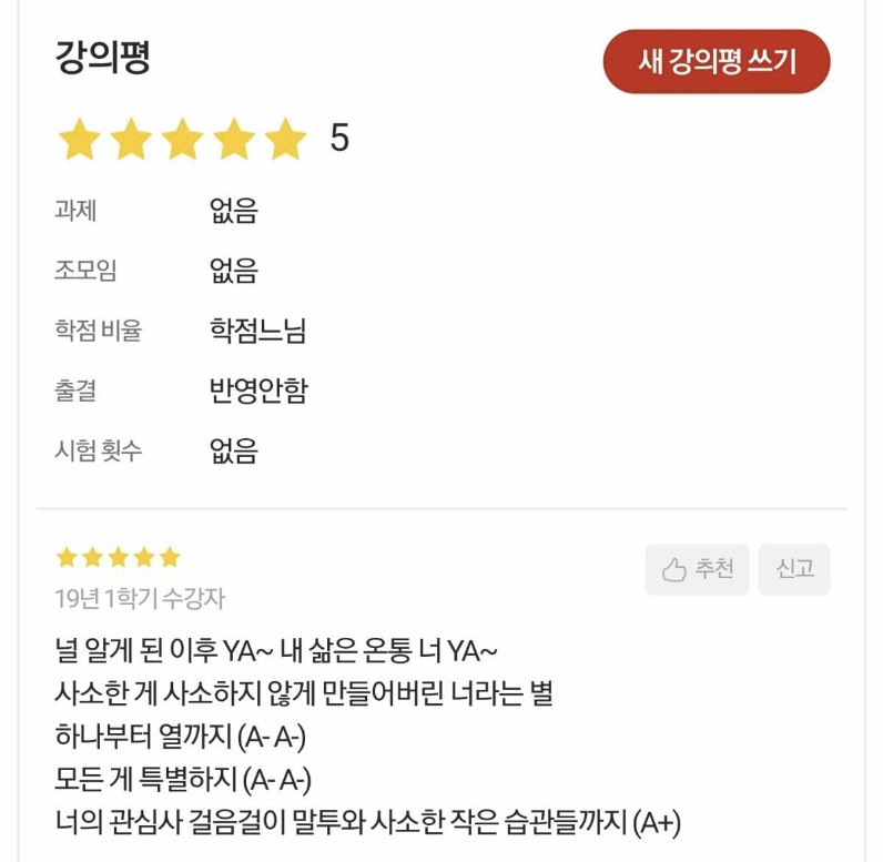 아니 이거 방탄 슈가랑 동명이인 대학 교수님 강의평이라는데 개웃김 | 인스티즈