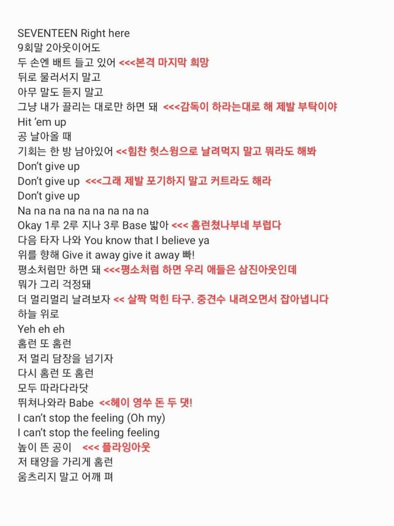 야구팬이 세븐틴 홈런에 과몰입 한거 봐ㅋㅋㅋㅋㅋㅋㅋ | 인스티즈