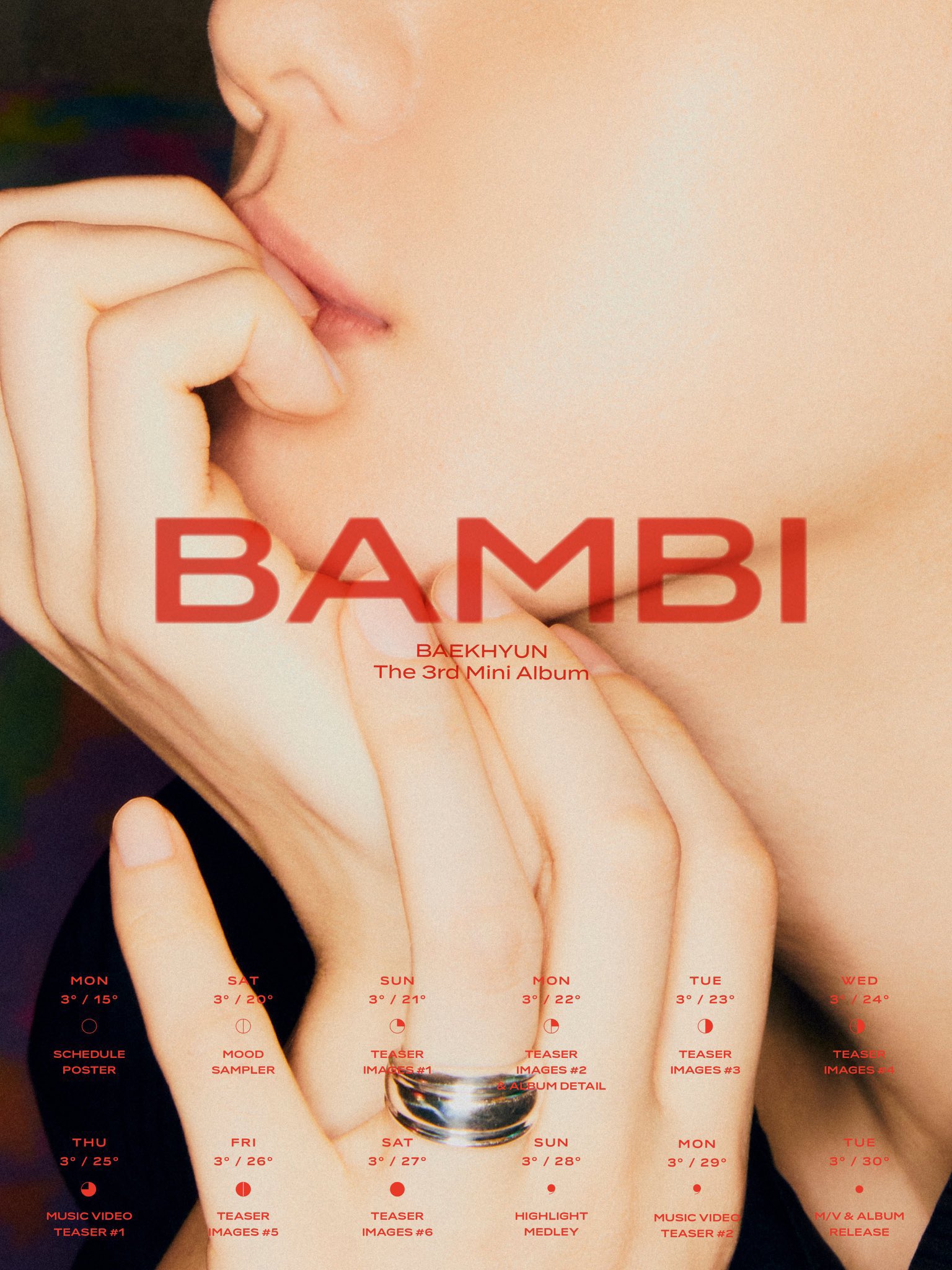 [정보/소식] 엑소 백현, 타이틀곡명은 'Bambi'..30일 미니 3집 발매 | 인스티즈