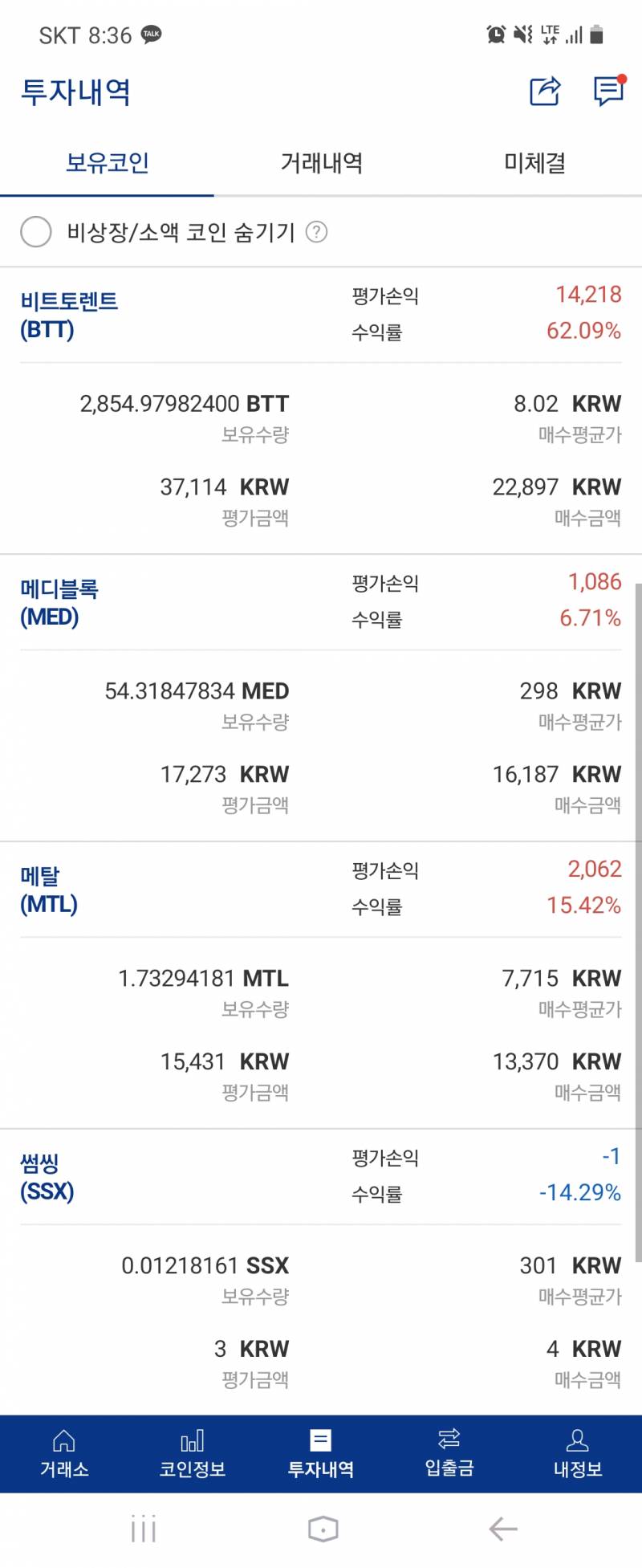 [코인] 아 메탈..오른다... | 인스티즈