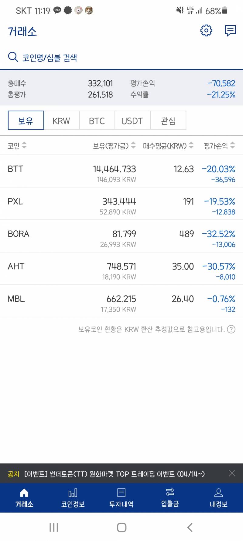 [코인] ㄹㅇ 답없다....^^ | 인스티즈