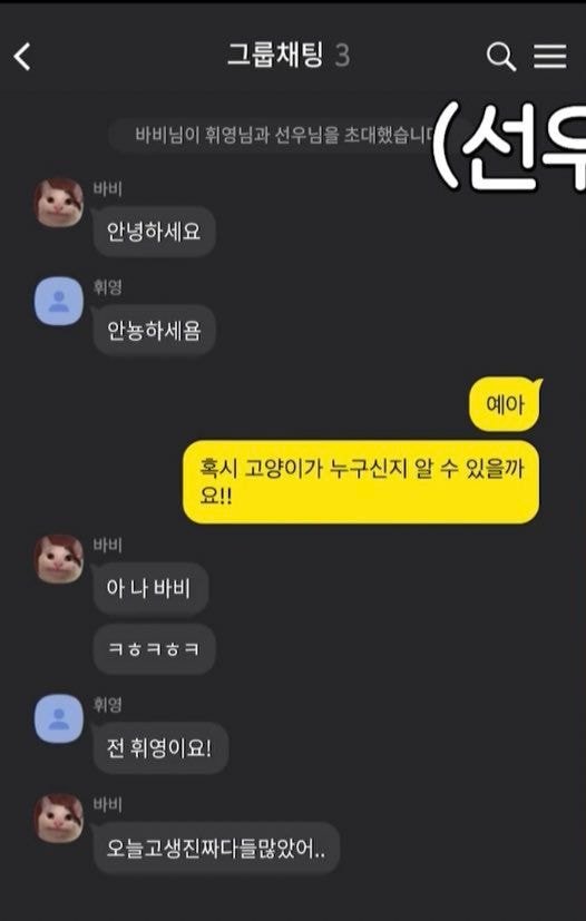 [잡담] 근데 바비 자기 카톡 이름 고양이라 저장해놓은건가 | 인스티즈