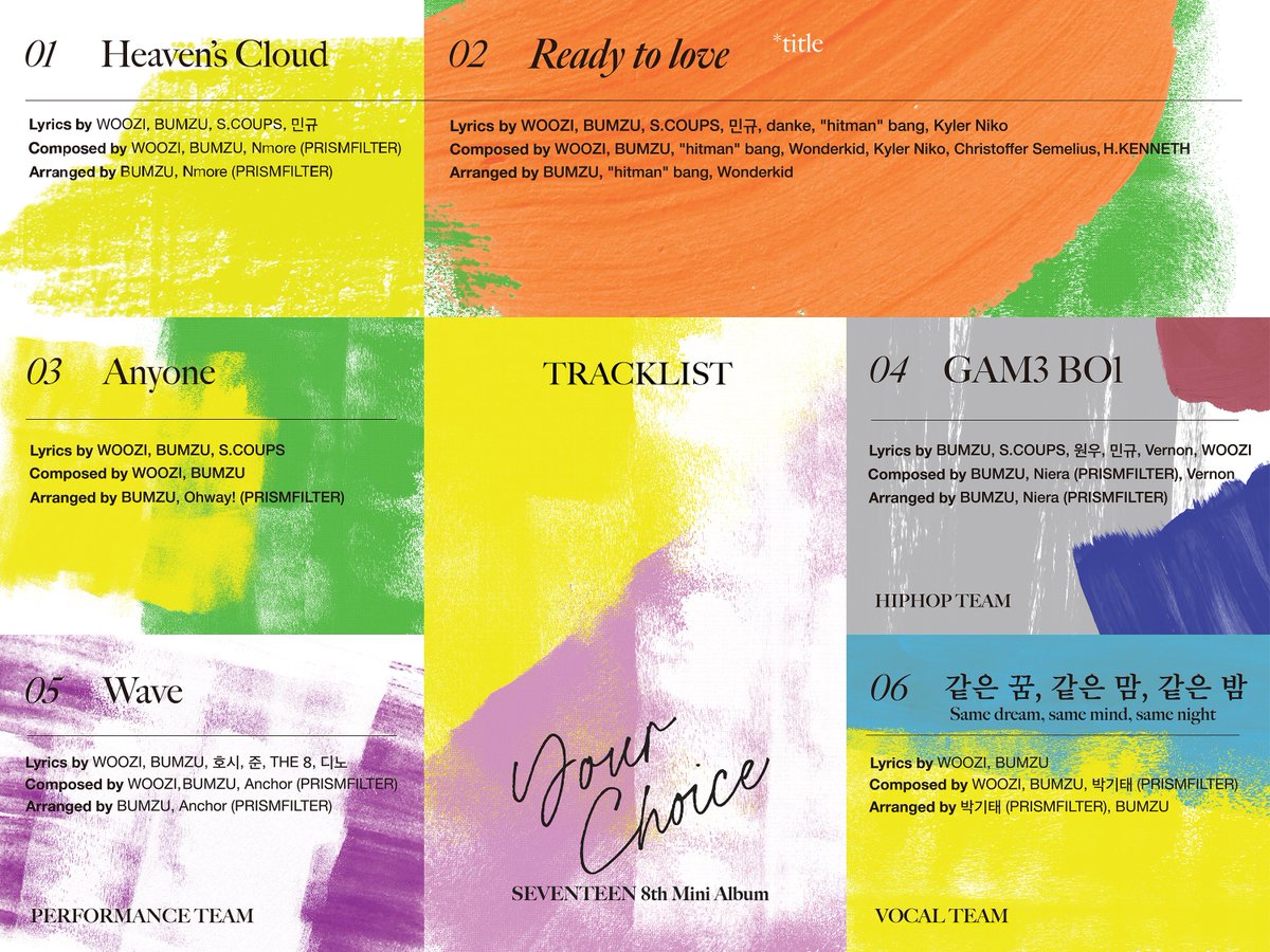 [잡담] 세븐틴 이번 앨범 수록곡들 제목부터 걍 내 취향저격임; | 인스티즈