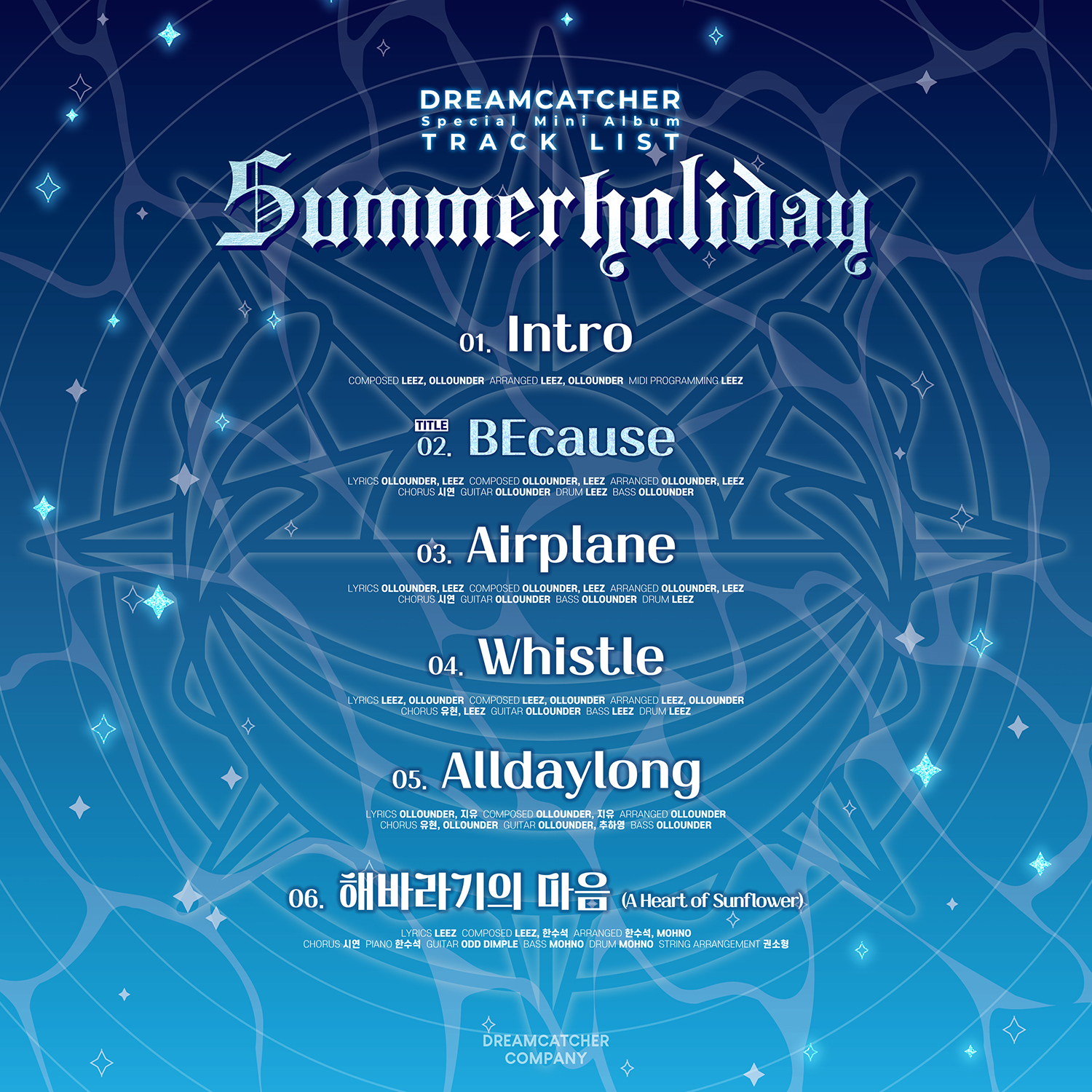 [정보/소식] Dreamcatcher(드림캐쳐) Special Mini Album [SummerHoliday] Track List | 인스티즈
