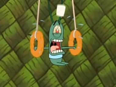 아니 나 갑자기 스폰지밥 플랑크톤이 메달린 도넛 옆에 끼고 링 하는 장면 생각나네... | 인스티즈