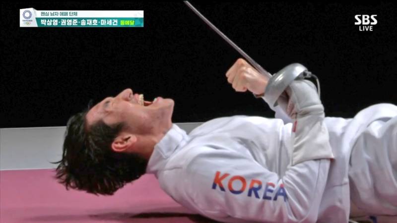 동메달을 확정짓는 박상영 선수의 포효 | 인스티즈