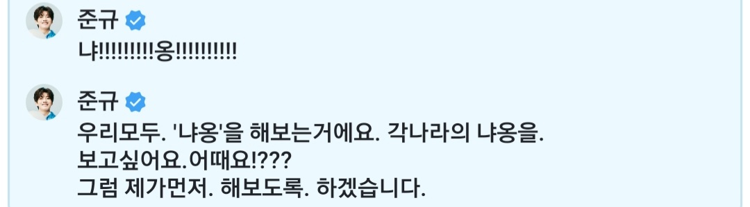 [잡담] 팬들 단합력 보고 싶다고 각국 언어로 냐옹 해주라는 아이돌 어떰... | 인스티즈
