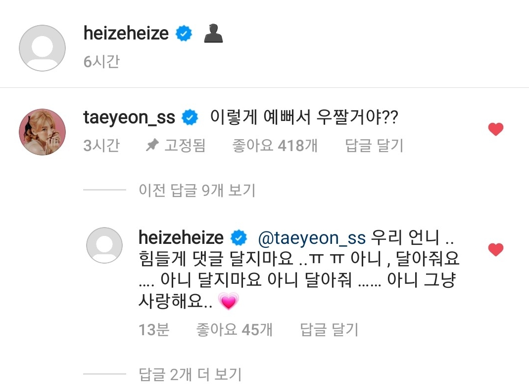 [잡담] 아니 헤이즈는 태연이를 얼마나 사랑하는거야??? | 인스티즈