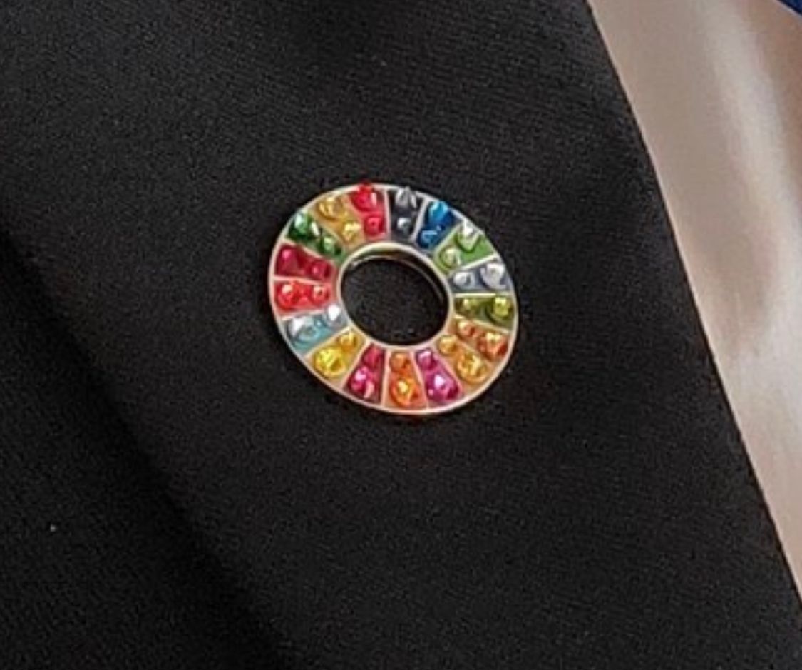 [잡담] 오 방탄 유엔 뱃지에 큐빅붙어있었대 | 인스티즈