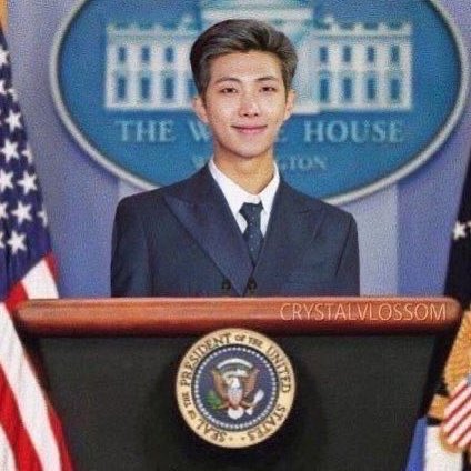 [잡담] 대통령 김남준 보고 싶어서 만든 사진을 실제로 보게 될 줄은 | 인스티즈