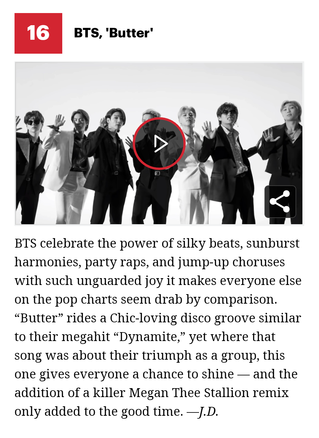 [정보/소식] 롤링스톤이 뽑은 올해의 곡 50선에 들어간 한국 가수들의 노래 | 인스티즈