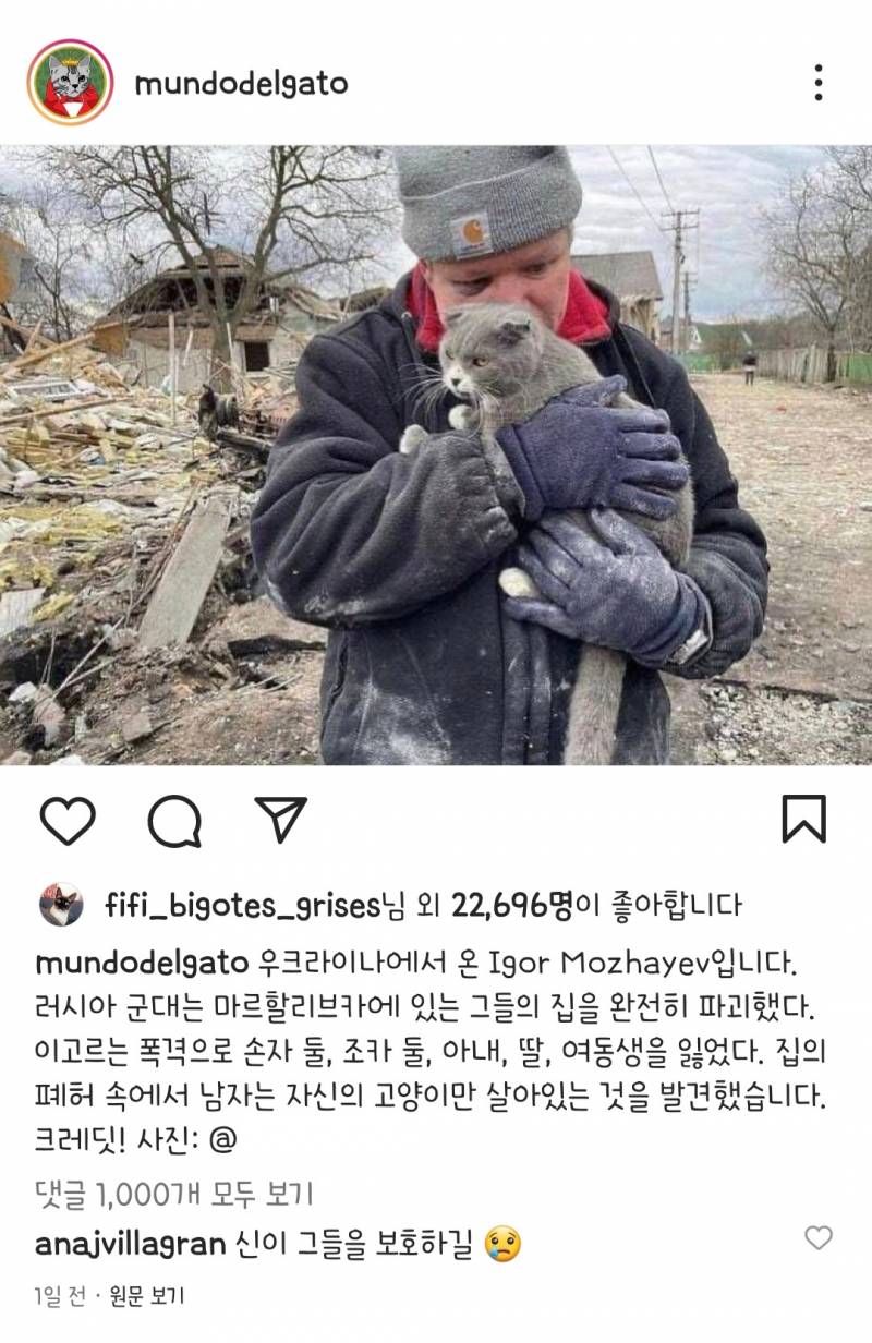 (사진)폭격으로 7가족을 잃은 우크라이나 할아버지 | 인스티즈