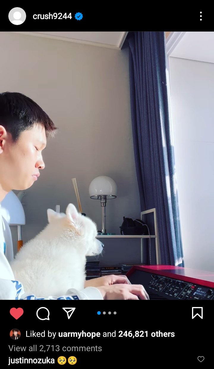 [잡담] 방탄 제이홉이랑 크러쉬 생각보다 더 친한가보다ㅋㅋㅋㅋ | 인스티즈