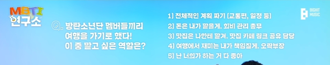 [잡담] 방탄 멤버끼리 여행가면 mbti | 인스티즈