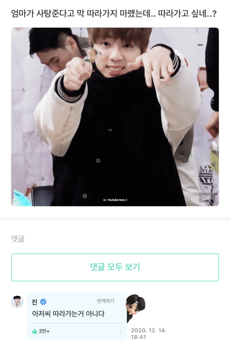 [잡담] 👤오빠 난 요정이라 방구 안 뀌어 방탄 진: | 인스티즈