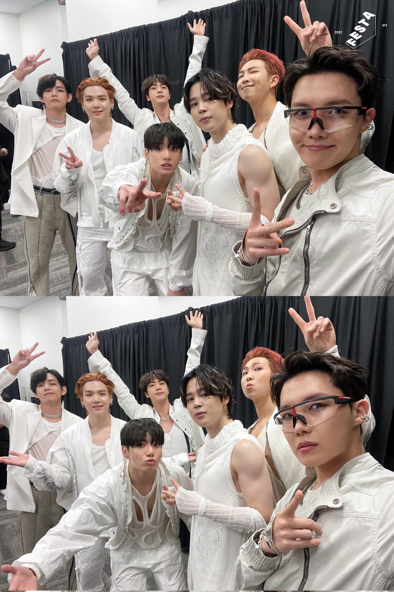 [잡담] 우뚝 서있는 박지민이랑 기지개 켜는것 같은 김석진 너무 웃김 | 인스티즈