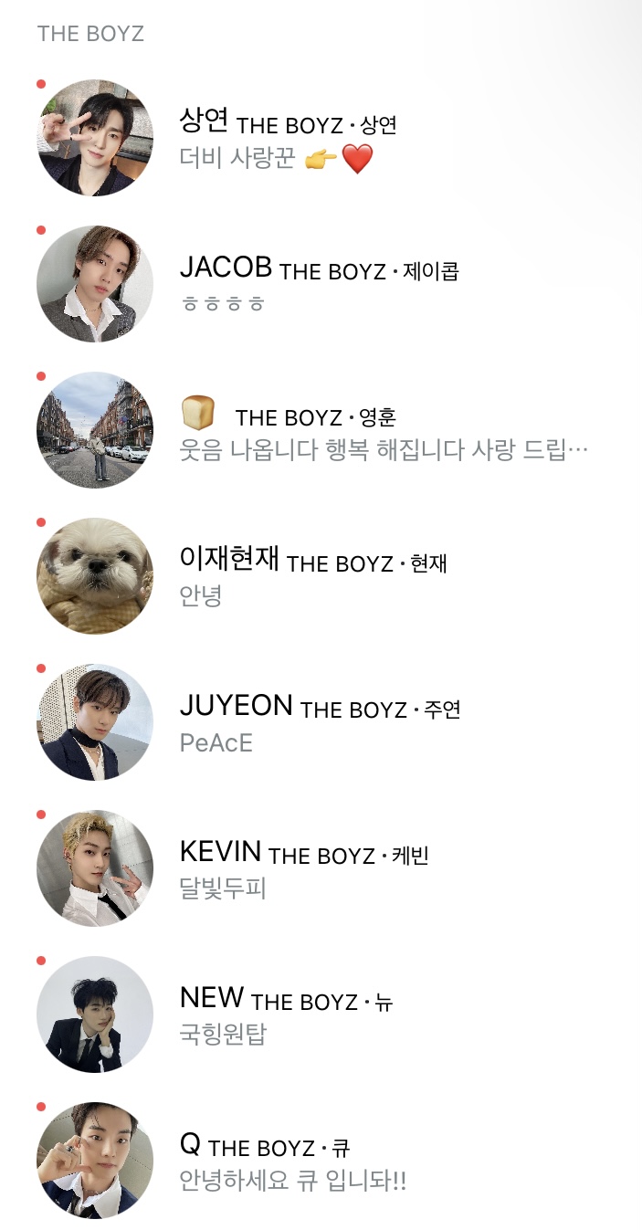 [잡담] 더보이즈 프메 상태메시지로 캐해 삽가능 | 인스티즈