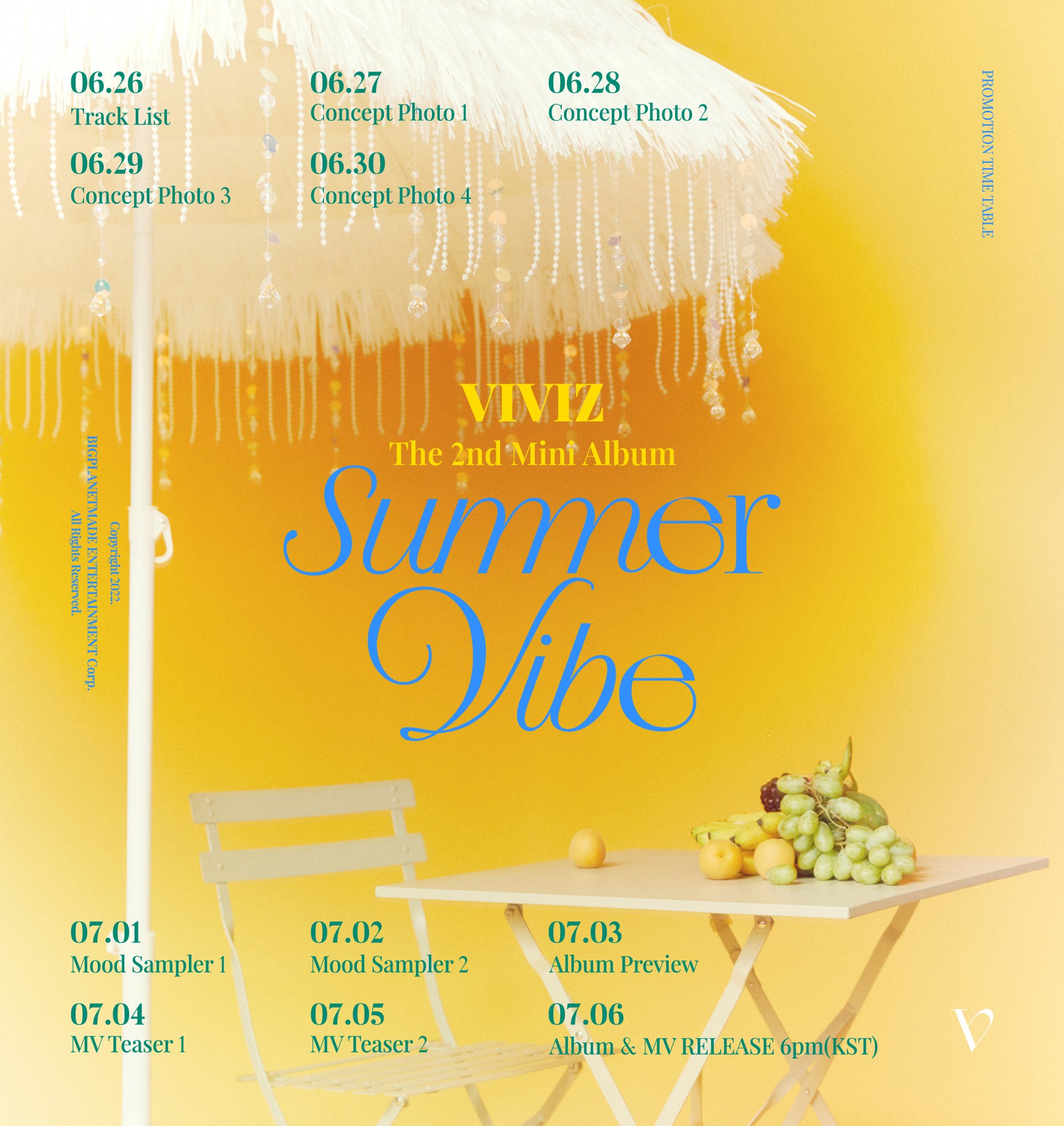 [정보/소식] 비비지(VIVIZ) The 2nd Mini Album 'Summer Vibe' Promotion Time Table | 인스티즈