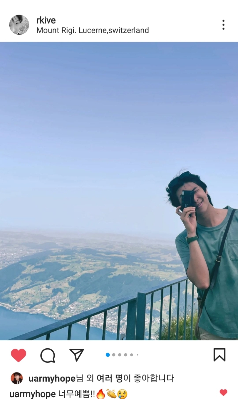 [잡담] 방탄 알엠 인스타 알람 뜨자마자 갔는데 제이홉 벌써 옴ㅋㅋㅋ | 인스티즈