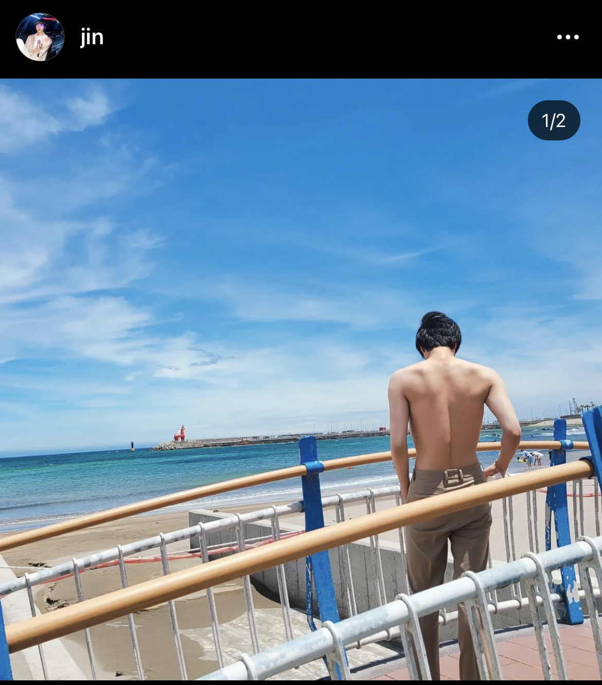 [잡담] 근데 방탄 진은 계속 숨기다가 잊을만하면 한번씩 저래 | 인스티즈