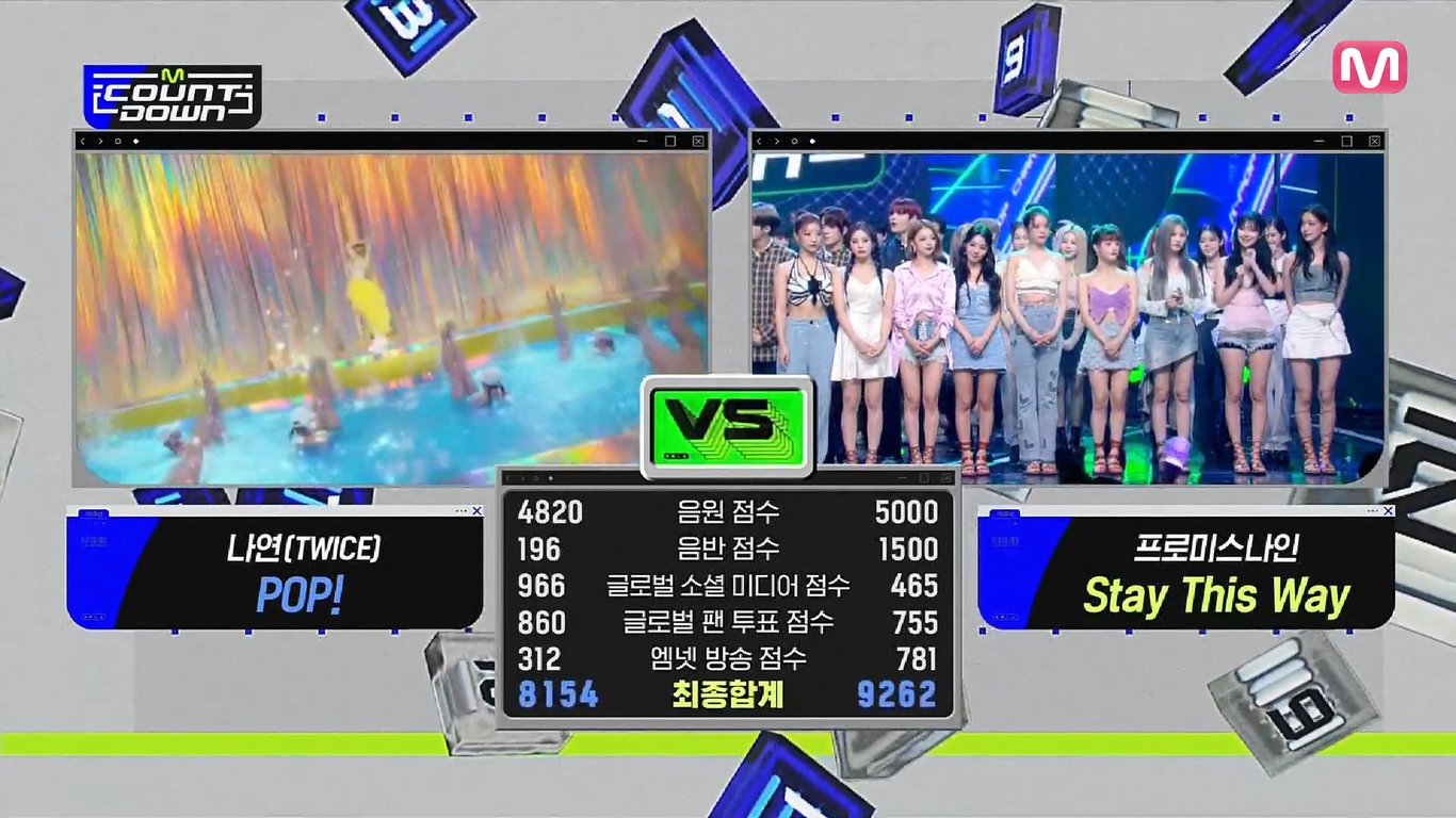 [정보/소식] 엠카운트다운 프로미스나인 1위 점수 세부분석 - 인스티즈(instiz) 연예 카테고리