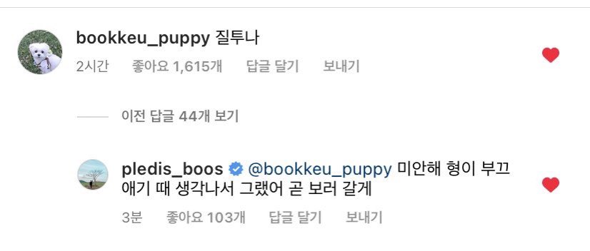 [잡담] 세븐틴 승관 부끄 질투하는거 달래주는 말투봐.. | 인스티즈