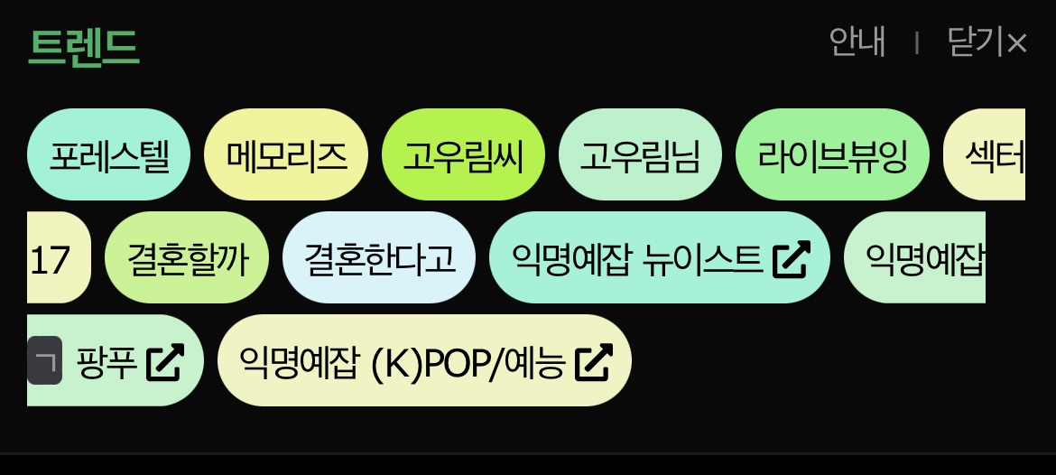 [잡담] 아니 트렌드에 포레랑 우림이 올라온 거 처음봐ㅋㅋㅋㅋㅋㅋ | 인스티즈