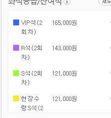 [잡담] 멜론티켓은 좌석등급에 잔여석 안나와?? | 인스티즈