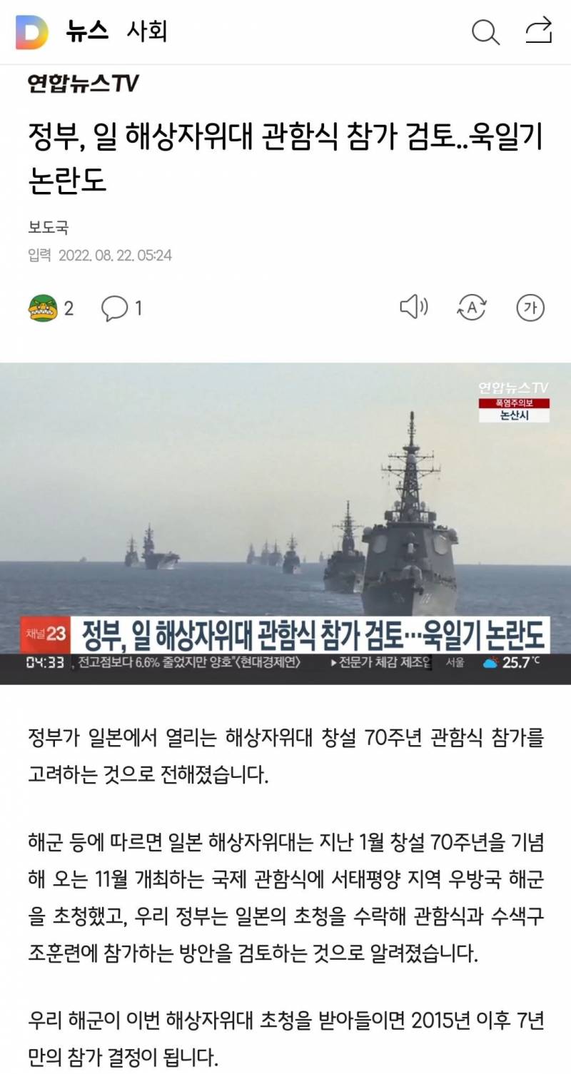 욱일기 휘날리는 일본 해상자위대 관함식에 우리 해군 참가 검토 중.jpg | 인스티즈