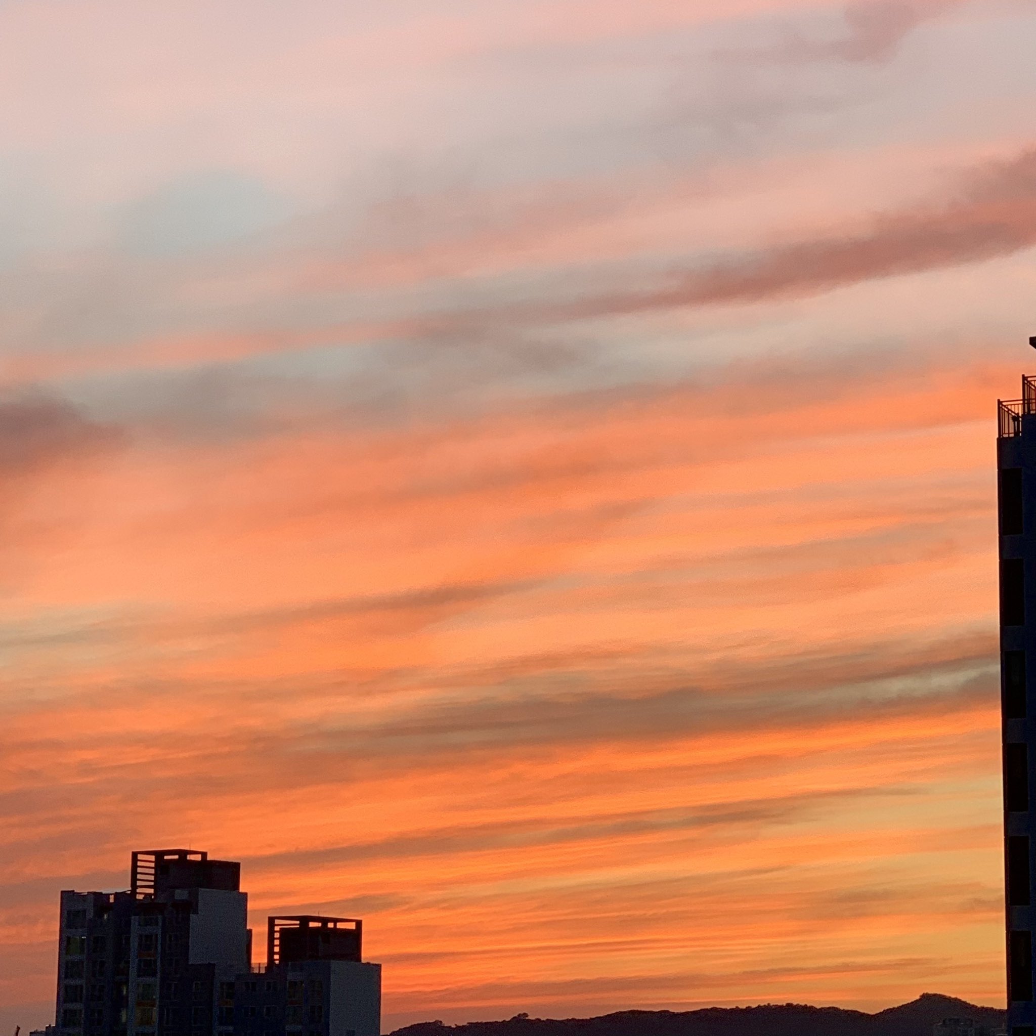 [잡담] 아이유 팬이 찍은 요즘 잠실주경기장 7시 하늘 | 인스티즈