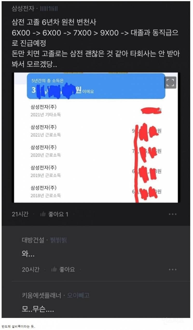 삼성전자 고졸 6년차 연봉...jpg | 인스티즈