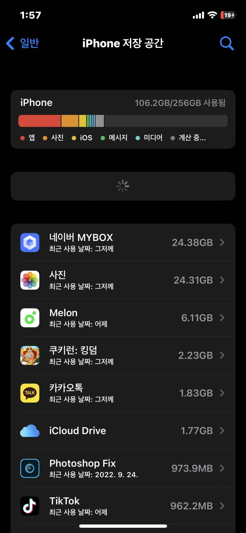 아이폰 이정도면 256기가 가야하나... | 인스티즈