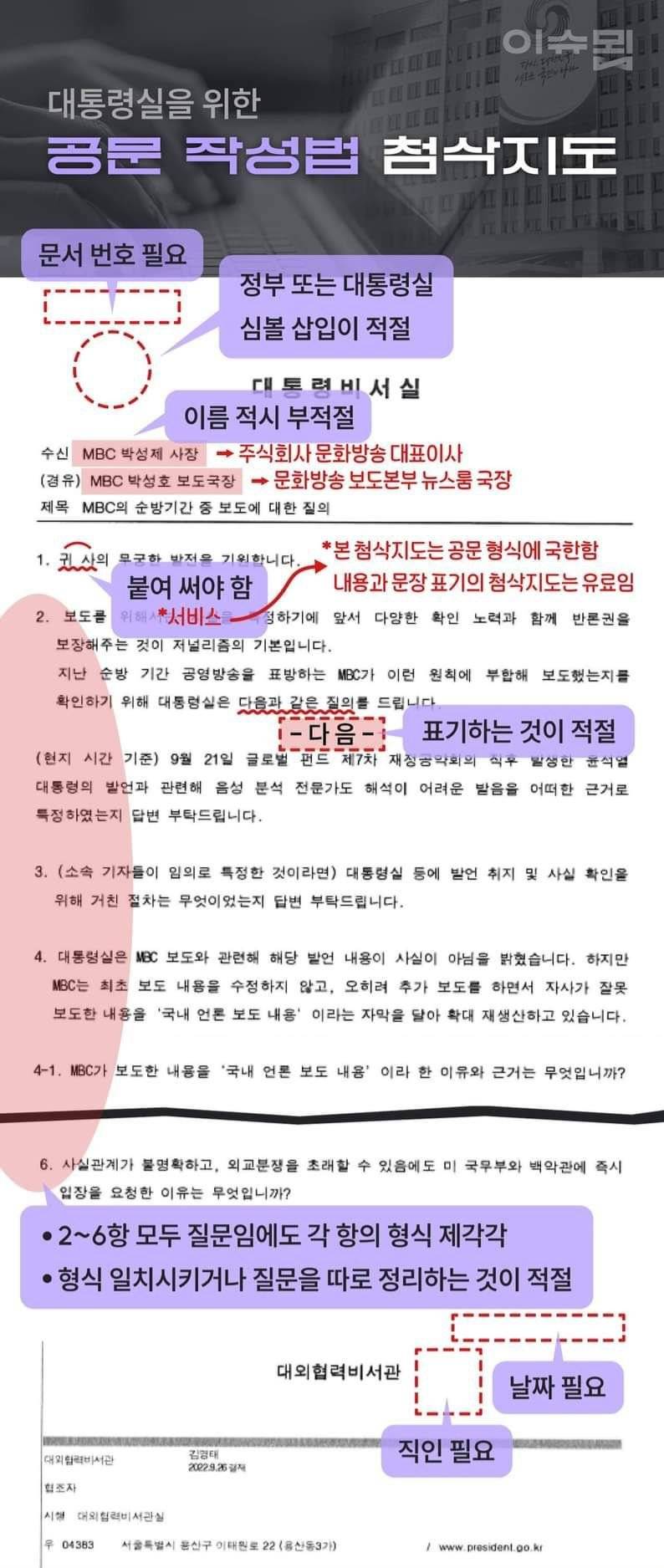 대통령실 공문 작성법 첨삭지도❗️ | 인스티즈