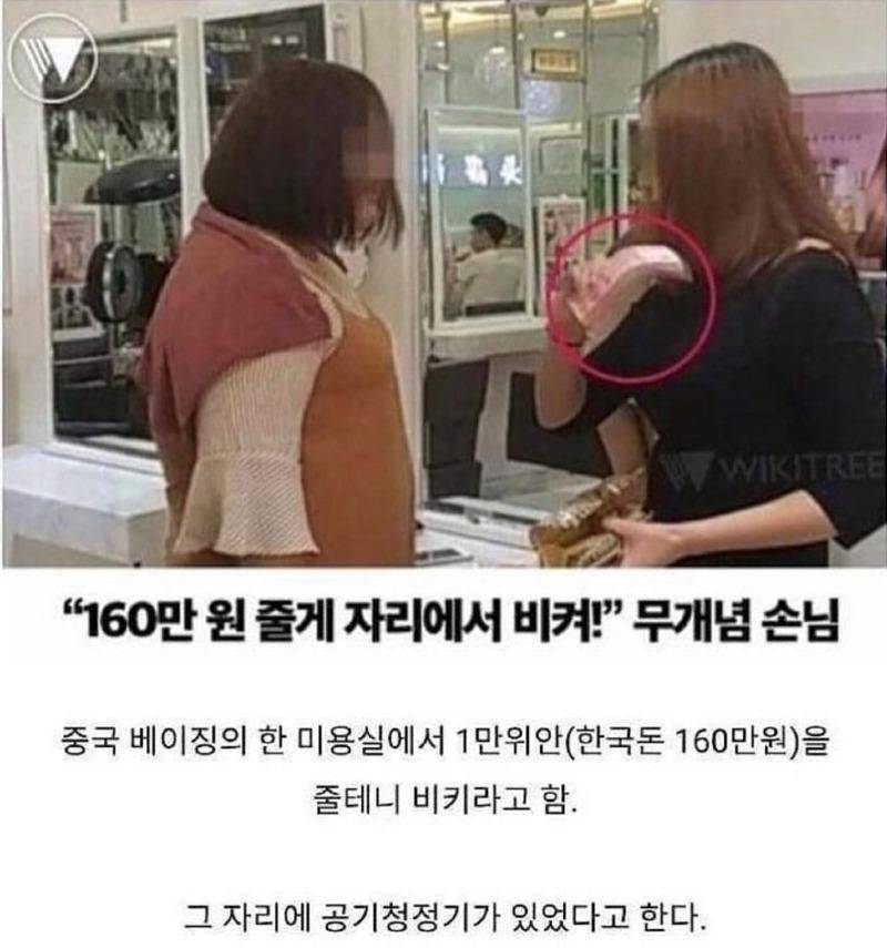 160만원 낸 미용실 진상 손님 - 인스티즈(instiz) 일상 카테고리