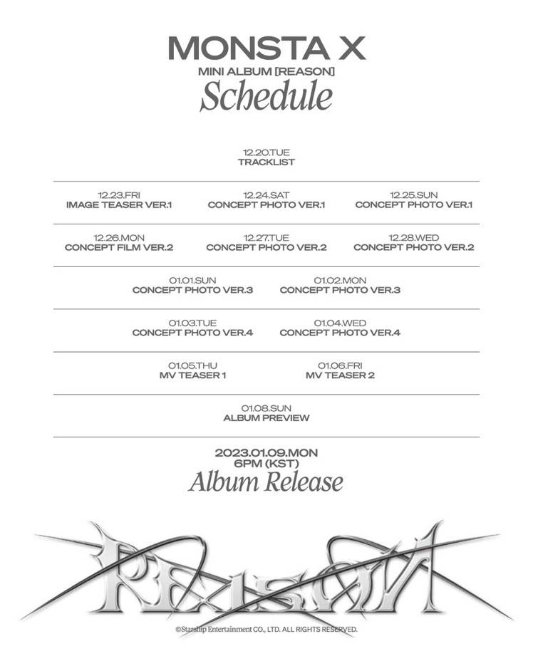27일(화), 몬스타엑스 Mini Album 'REASON' 🔗 CONCEPT PHOTO VER.2 | 인스티즈