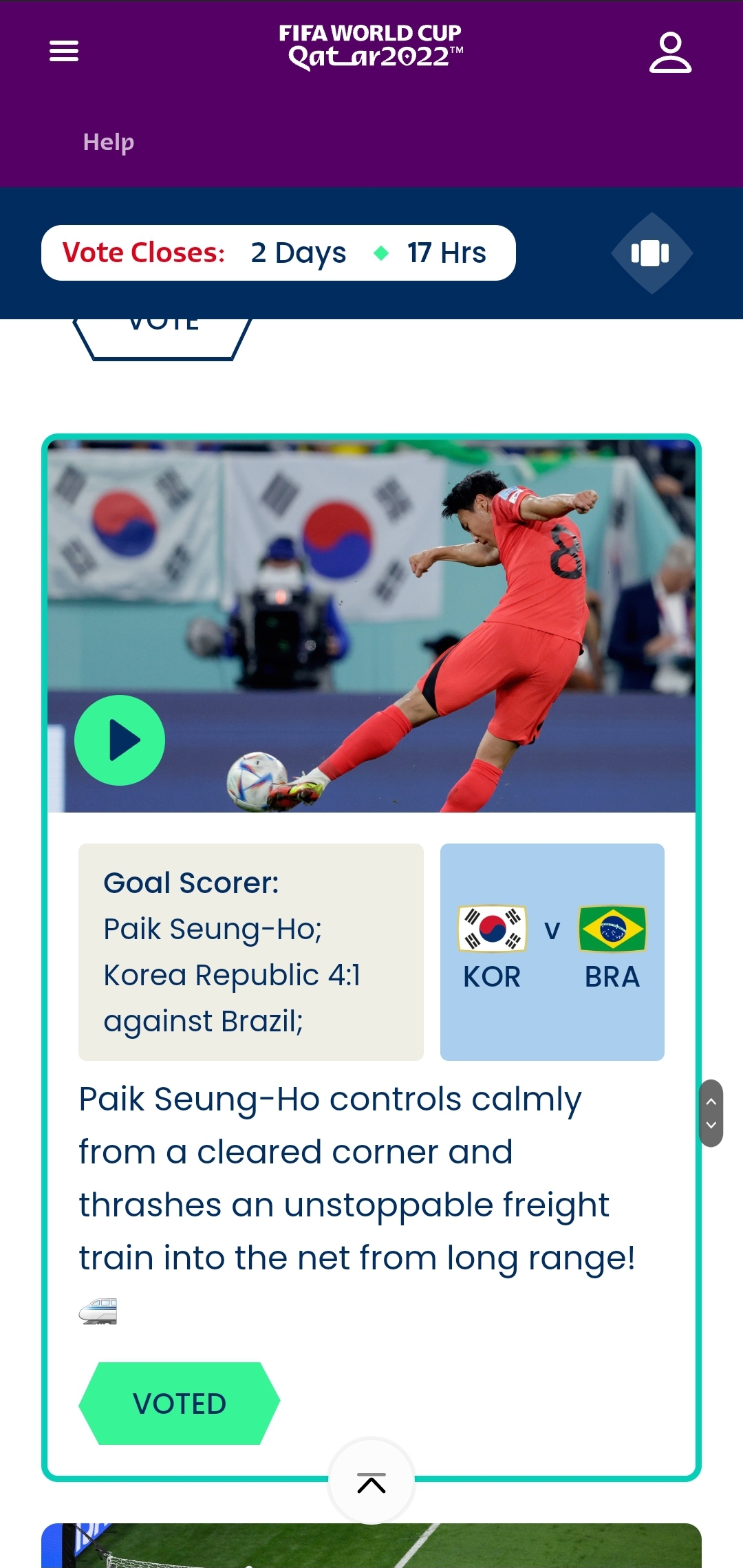 [잡담] 카타르 월드컵 베스트골 백승호 선수 후보 선정!! 투표진행중🔥 | 인스티즈