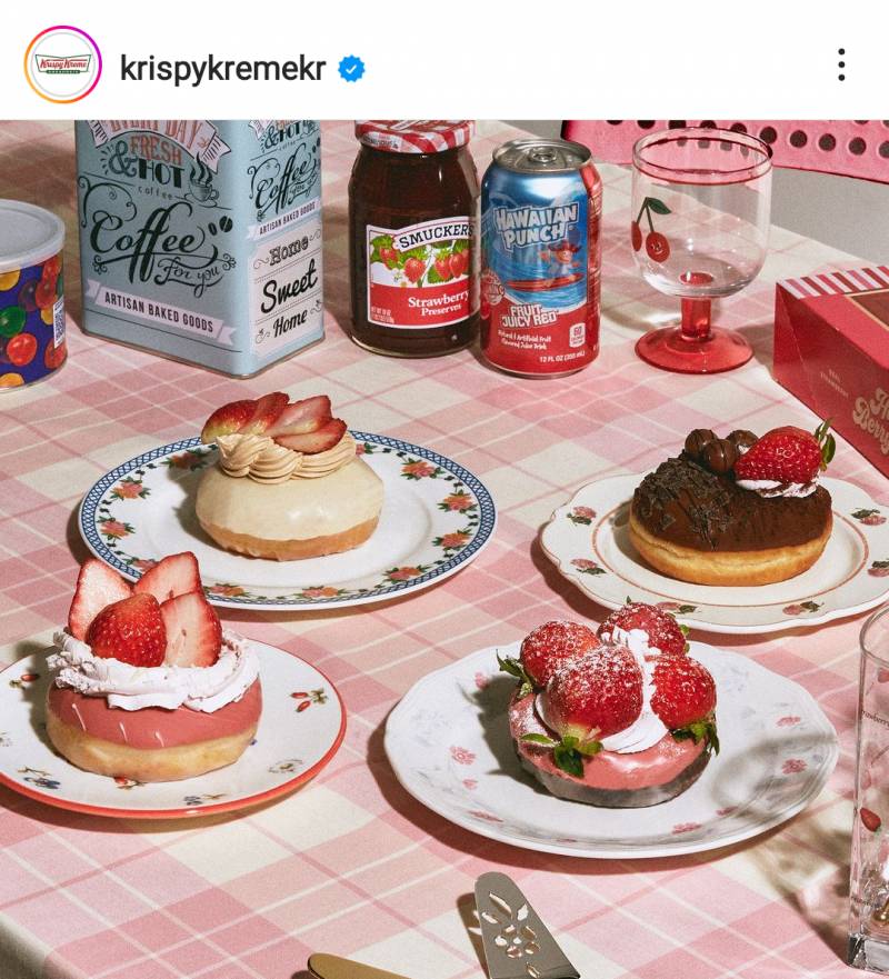 크리스피크림도넛 이번 딸기도넛들 맛있어보인다 | 인스티즈