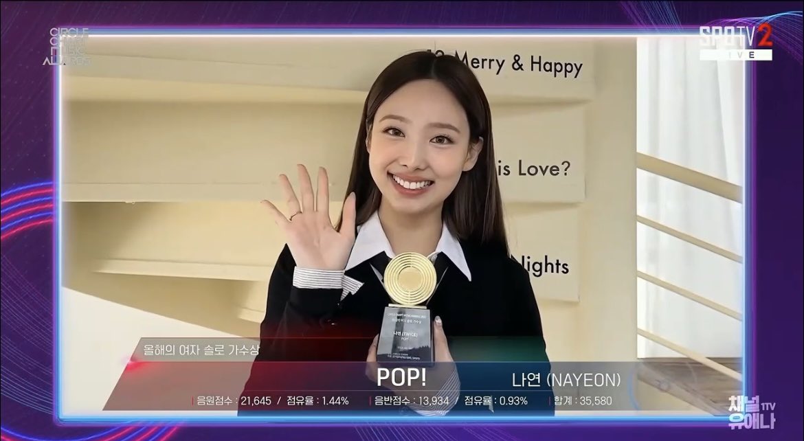 [잡담] 써클차트 뮤직어워드 여자솔로 트와 나연 수상했다 ㅋㅋㅋㅋ | 인스티즈
