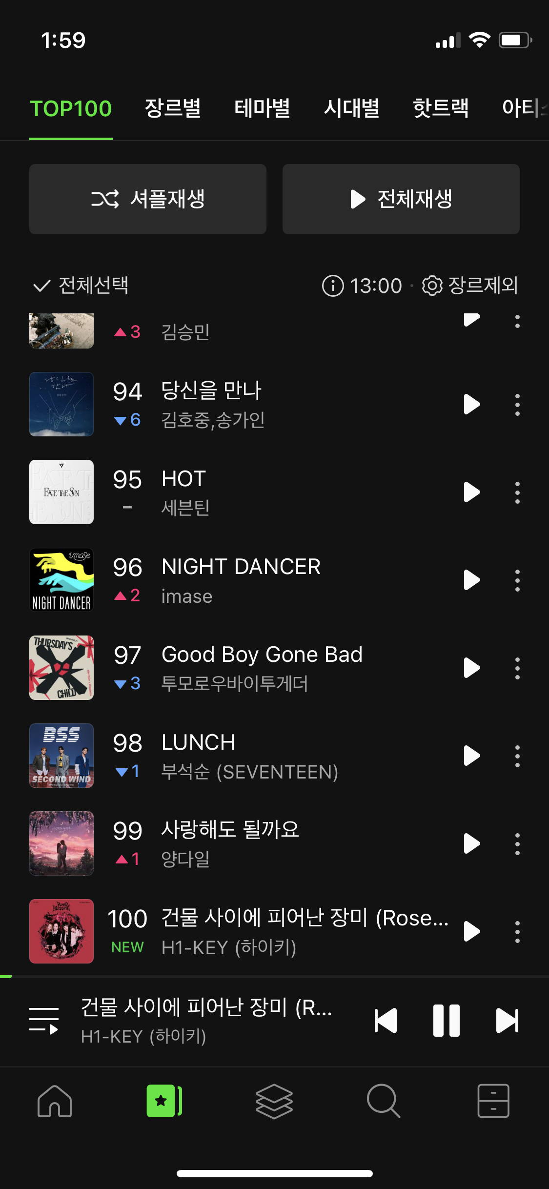 [잡담] 와,, 하이키 대단하다 100위까지 올라왔어 | 인스티즈