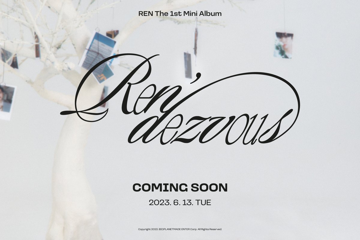 [정보/소식] 렌 (REN) The 1st Mini Album 'Ren'dezvous' Coming Soon | 인스티즈