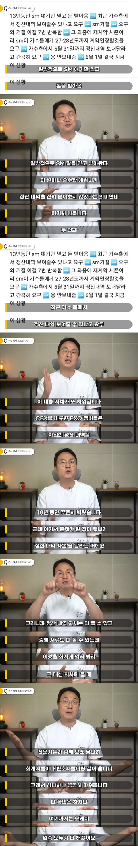 [정보/소식] 엑소 백현 첸 시우민 vs SM 계약해지 입장문 해석 | 인스티즈