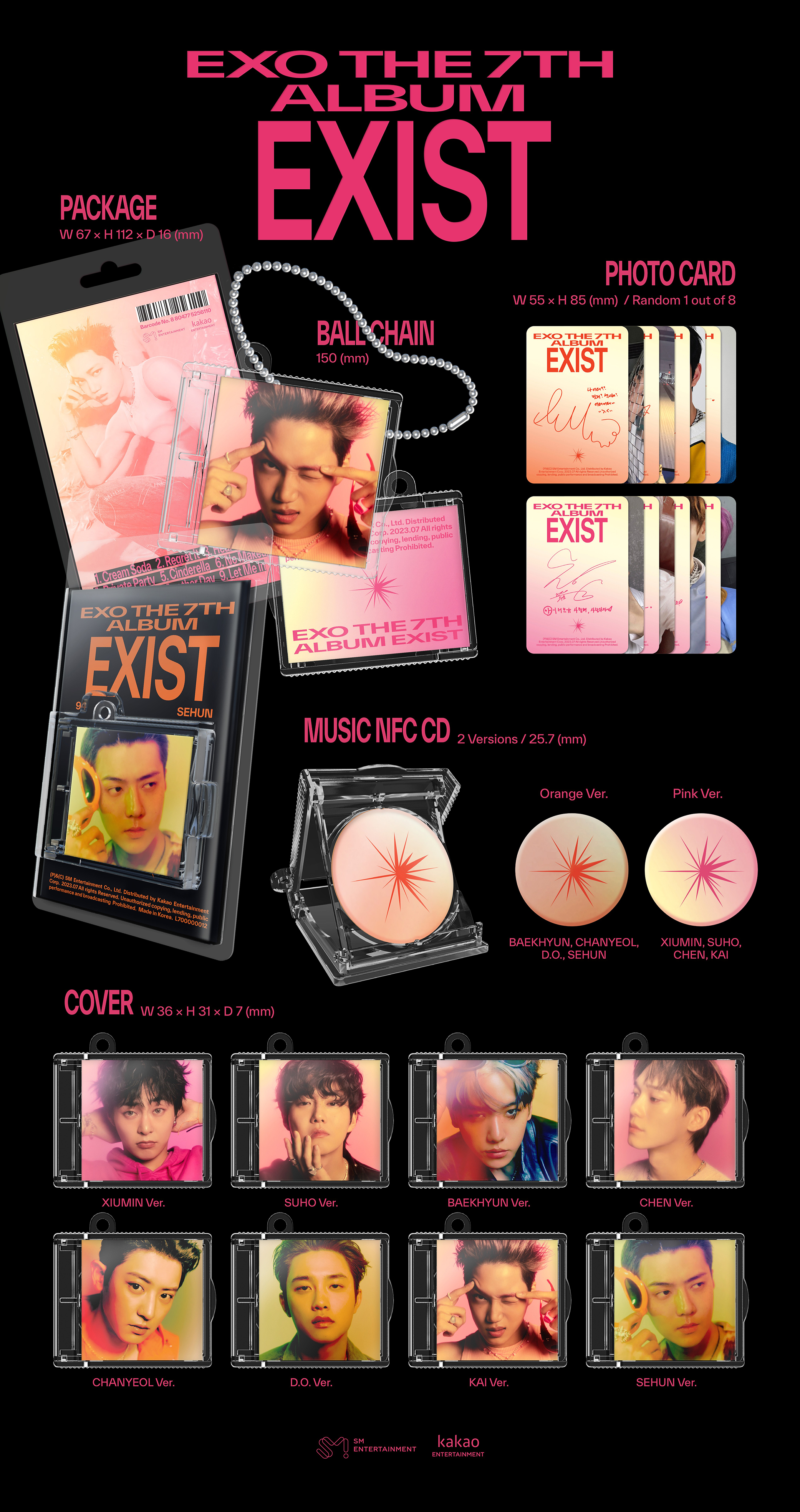 [정보/소식] 엑소 스미니 사양 【EXO The 7th Album 'EXIST'】 : Album Details (SMini Ver.) | 인스티즈